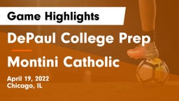 DePaul College Prep  vs Montini Catholic Game Highlights - April 19, 2022