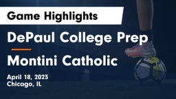 DePaul College Prep  vs Montini Catholic Game Highlights - April 18, 2023