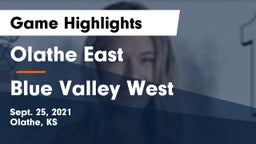 Olathe East  vs Blue Valley West  Game Highlights - Sept. 25, 2021