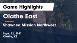 Olathe East  vs Shawnee Mission Northwest  Game Highlights - Sept. 22, 2022