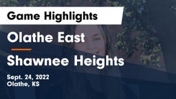 Olathe East  vs Shawnee Heights  Game Highlights - Sept. 24, 2022