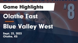 Olathe East  vs Blue Valley West  Game Highlights - Sept. 23, 2023
