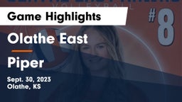 Olathe East  vs Piper  Game Highlights - Sept. 30, 2023