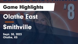 Olathe East  vs Smithville  Game Highlights - Sept. 30, 2023