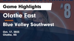 Olathe East  vs Blue Valley Southwest  Game Highlights - Oct. 17, 2023