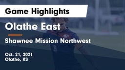 Olathe East  vs Shawnee Mission Northwest  Game Highlights - Oct. 21, 2021
