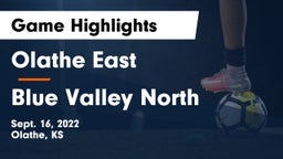 Olathe East  vs Blue Valley North  Game Highlights - Sept. 16, 2022