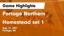 Portage Northern  vs Homestead set 1 Game Highlights - Aug. 21, 2021