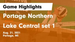 Portage Northern  vs Lake Central set 1 Game Highlights - Aug. 21, 2021