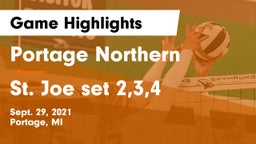 Portage Northern  vs St. Joe set 2,3,4 Game Highlights - Sept. 29, 2021