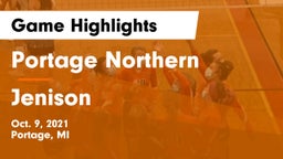Portage Northern  vs Jenison Game Highlights - Oct. 9, 2021