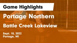 Portage Northern  vs Battle Creek Lakeview  Game Highlights - Sept. 10, 2022