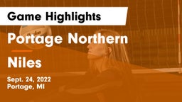 Portage Northern  vs Niles  Game Highlights - Sept. 24, 2022