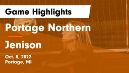 Portage Northern  vs Jenison   Game Highlights - Oct. 8, 2022