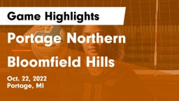 Portage Northern  vs Bloomfield Hills  Game Highlights - Oct. 22, 2022