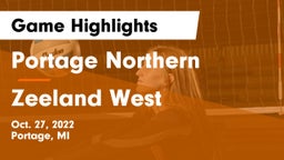 Portage Northern  vs Zeeland West  Game Highlights - Oct. 27, 2022