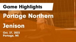 Portage Northern  vs Jenison   Game Highlights - Oct. 27, 2022