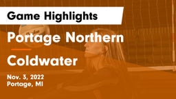 Portage Northern  vs Coldwater  Game Highlights - Nov. 3, 2022