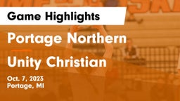 Portage Northern  vs Unity Christian  Game Highlights - Oct. 7, 2023