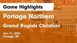 Portage Northern  vs Grand Rapids Christian  Game Highlights - Oct. 21, 2023