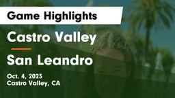 Castro Valley  vs San Leandro  Game Highlights - Oct. 4, 2023