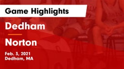 Dedham  vs Norton  Game Highlights - Feb. 3, 2021