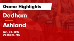 Dedham  vs Ashland  Game Highlights - Jan. 30, 2022