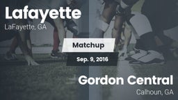 Matchup: Lafayette vs. Gordon Central   2016