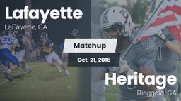 Matchup: Lafayette vs. Heritage  2016