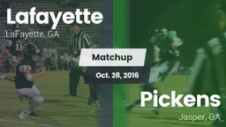 Matchup: Lafayette vs. Pickens  2016