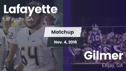 Matchup: Lafayette vs. Gilmer  2016