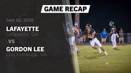 Recap: Lafayette  vs. Gordon Lee  2016