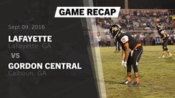 Recap: Lafayette  vs. Gordon Central   2016