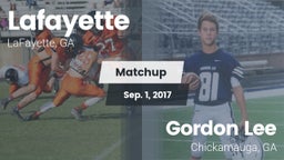 Matchup: Lafayette vs. Gordon Lee  2017