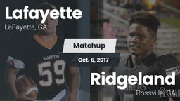 Matchup: Lafayette vs. Ridgeland  2017