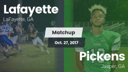 Matchup: Lafayette vs. Pickens  2017