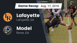 Recap: Lafayette  vs. Model  2018