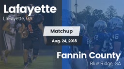 Matchup: Lafayette vs. Fannin County  2018
