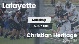 Matchup: Lafayette vs. Christian Heritage  2018