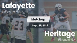 Matchup: Lafayette vs. Heritage  2018