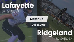 Matchup: Lafayette vs. Ridgeland  2018