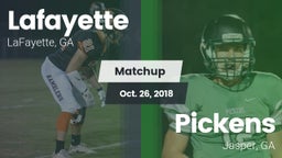 Matchup: Lafayette vs. Pickens  2018