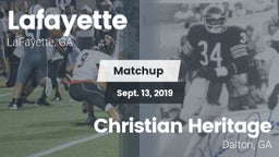 Matchup: Lafayette vs. Christian Heritage  2019
