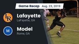 Recap: Lafayette  vs. Model  2019