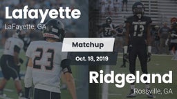 Matchup: Lafayette vs. Ridgeland  2019