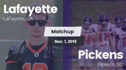 Matchup: Lafayette vs. Pickens  2019