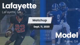 Matchup: Lafayette vs. Model  2020