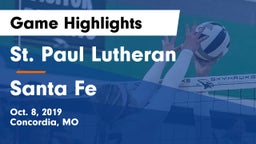 St. Paul Lutheran  vs Santa Fe  Game Highlights - Oct. 8, 2019