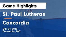 St. Paul Lutheran  vs Concordia Game Highlights - Oct. 24, 2019