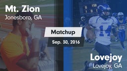 Matchup: Mt. Zion  vs. Lovejoy  2016